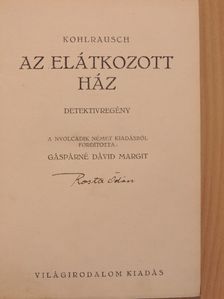 Kohlrausch - Az elátkozott ház [antikvár]