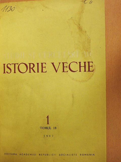 Studii si cercetari de Istorie Veche 1967/18 1-4 [antikvár]
