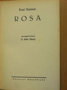 Knut Hamsun - Rosa [antikvár]