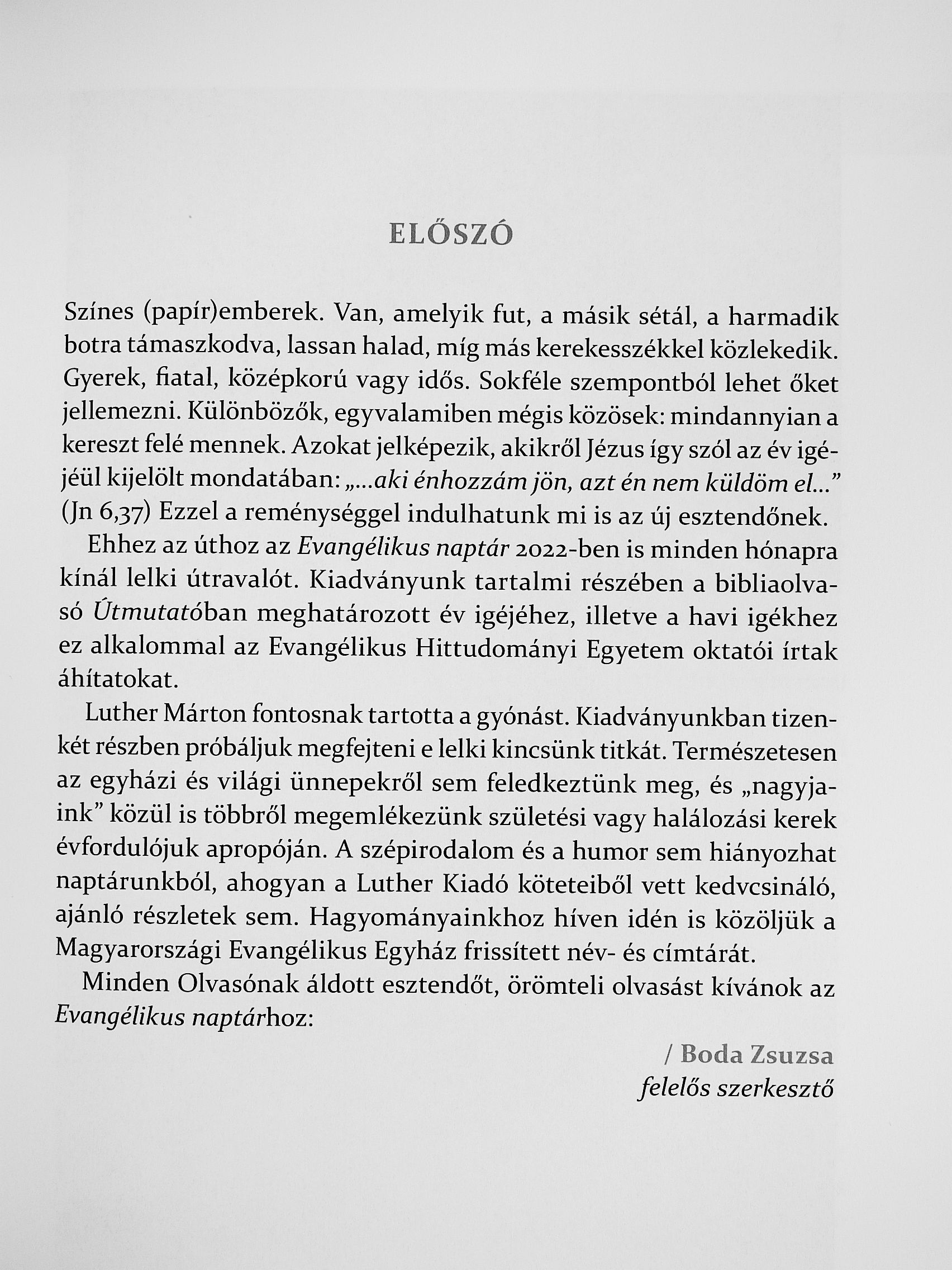 Csepregi Zoltán - Evangélikus naptár 2022 [antikvár]