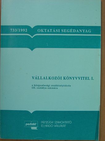 Dr. Novák Elek - Vállalkozói könyvvitel I. [antikvár]