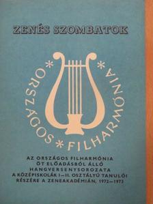 Országos Filharmónia Műsorfüzet - Zenés szombatok [antikvár]