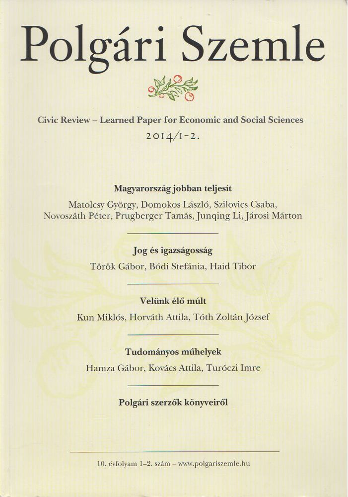 dr. Lentner Csaba - Polgári Szemle 2014/1-2. [antikvár]