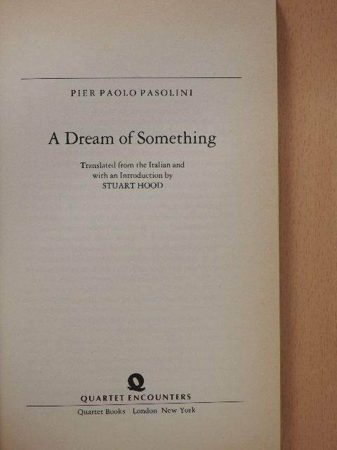 Pier Paolo Pasolini - A Dream of Something [antikvár]