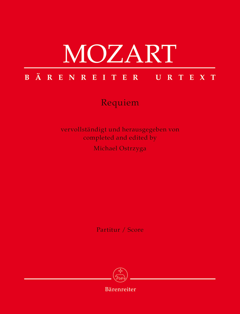 MOZART, W,A, - REQUIEM. VERVOLLSTAENDIGT UND HERAUSGEGEBEN VON MICHAEL OSTRZYGA. PARITUR