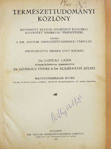Természettudományi Közlöny 1931. január-december/Pótfüzetek a Természettudományi Közlönyhöz 1931. január-december [antikvár]