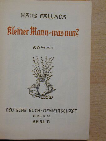 Hans Fallada - Kleiner Mann - was nun? (gótbetűs) [antikvár]