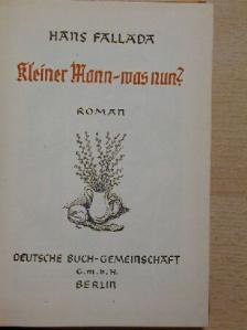 Hans Fallada - Kleiner Mann - was nun? (gótbetűs) [antikvár]