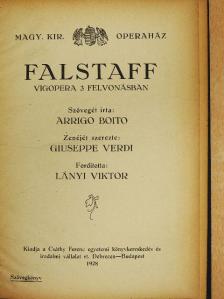 Arrigo Boito - Falstaff [antikvár]