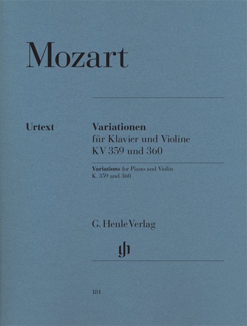 MOZART, W,A, - VARIATIONEN FÜR KLAVIER UND VIOLINE KV 359 UND 360