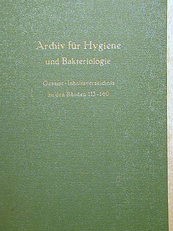 Archiv für Hygiene und Bakteriologie [antikvár]