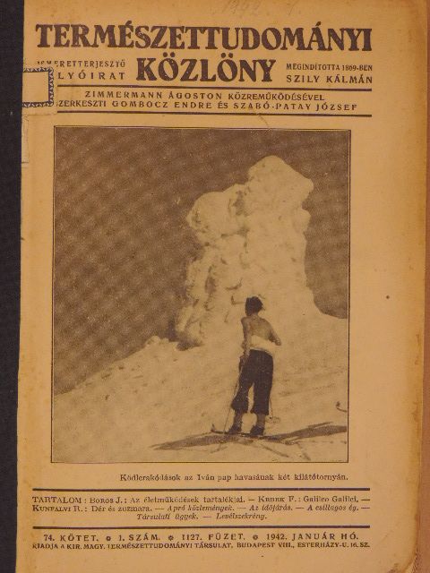 Aujeszky L. - Természettudományi Közlöny 1942. (nem teljes évfolyam) [antikvár]