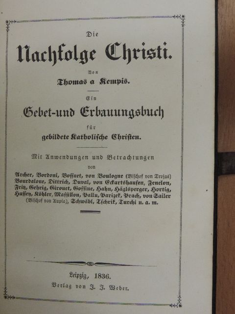 Thomas A. Kempis - Die Nachfolge Christi (kapcsos imakönyv)(gótbetűs) [antikvár]