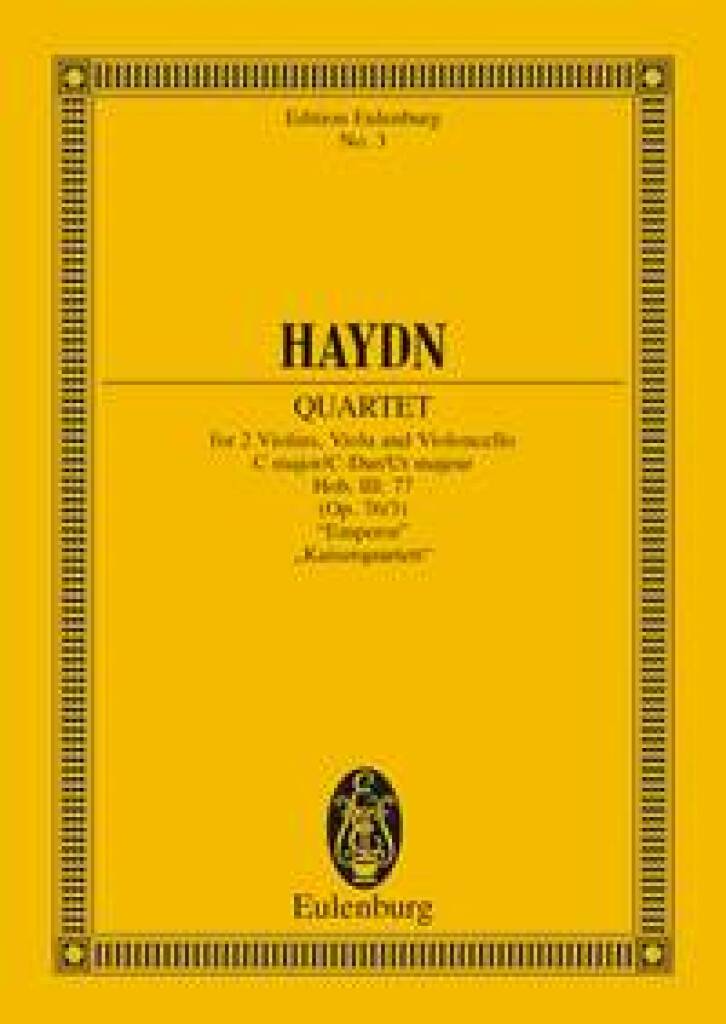 HAYDN J. - QUARTET FOR STRINGS C MAJOR HOB.III:77 OP.76/3 "EMPEROR" POCKET SCORE