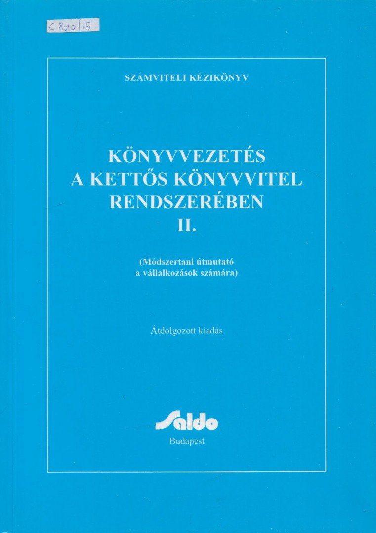 Dudás Jánosné - Könyvvezetés a kettős könyvvitel rendszerében II. [antikvár]
