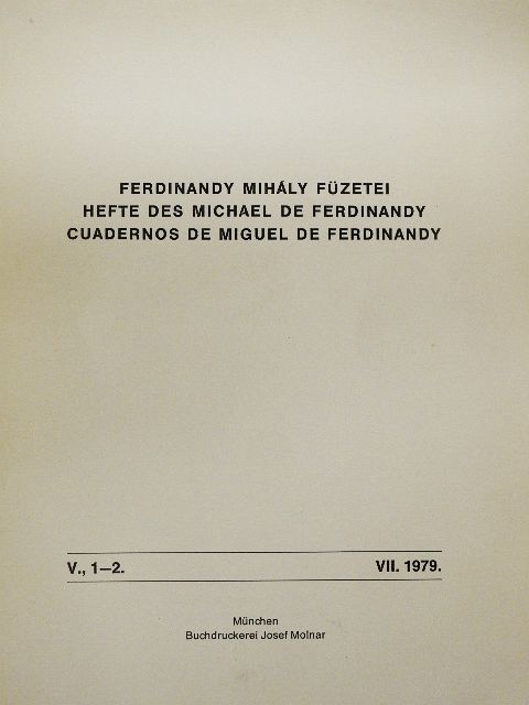Ferdinandy Mihály - Ferdinandy Mihály füzetei V/1-2. [antikvár]