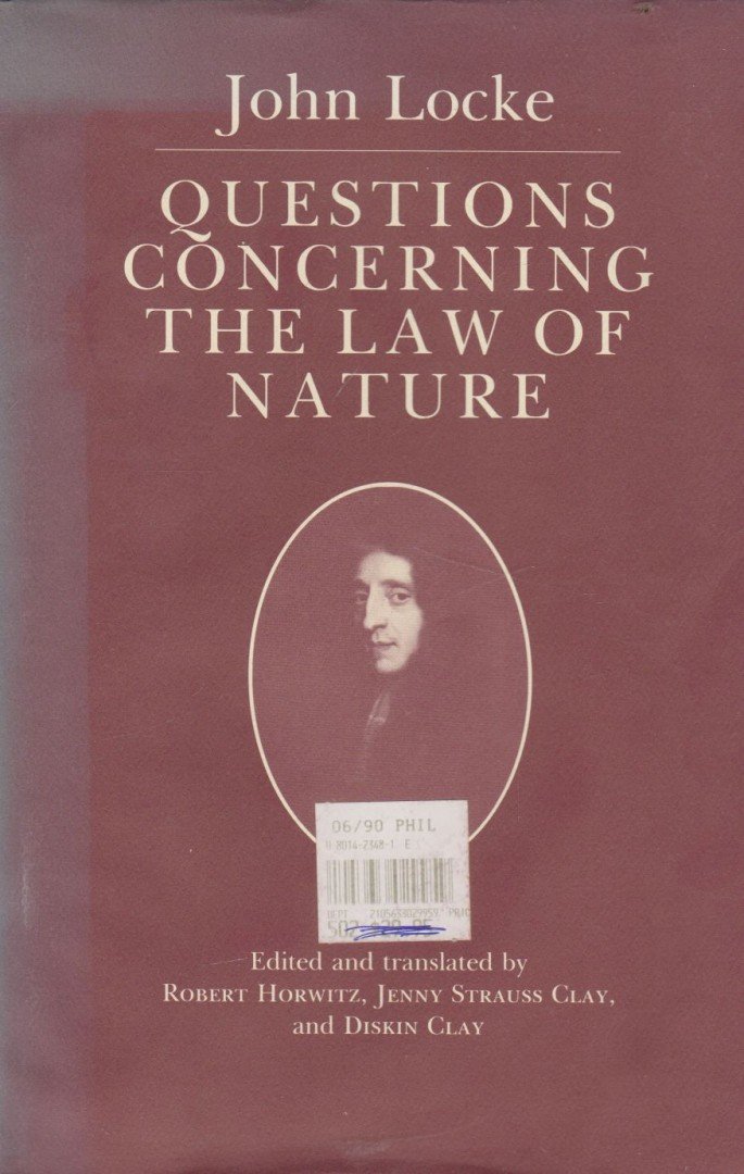 JOHN LOCKE - Questions Concerning the Law of Nature [antikvár]