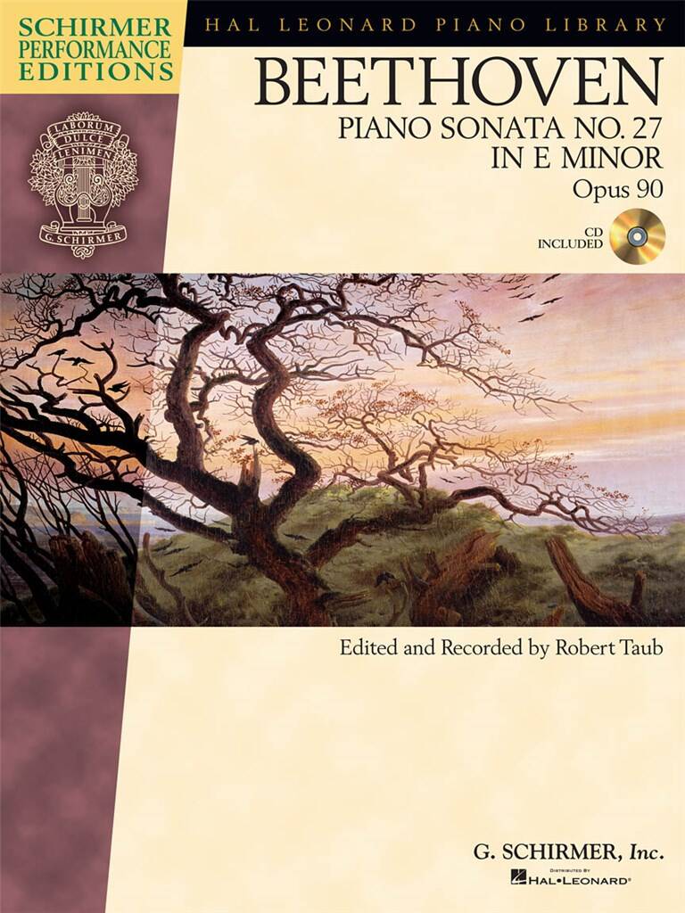 BEETHOVEN - PIANO SONATA NO.27 IN e MINOR OP.90, CD INCLUDED