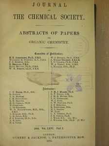 A. G. Bloxam - Journal of the Chemical Society 1894/I. [antikvár]