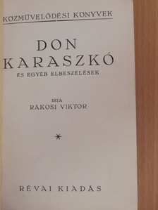 Octave Feuillet - Don Karaszkó és egyéb elbeszélések/Egy szegény ifju története [antikvár]