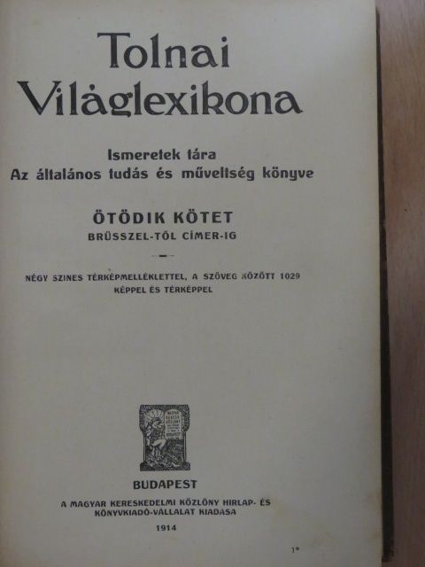 Tolnai Világlexikona V. (töredék) [antikvár]