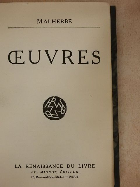 Francois de Malherbe - Oeuvres [antikvár]