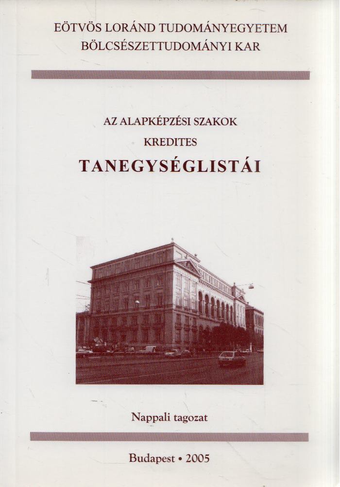 Déri Balázs - Alapképzési szakok kredites tanegységlistái [antikvár]
