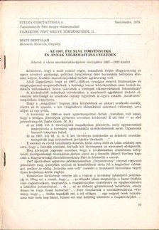Máté Bertalan - Az 1907. évi XLVI. törvénycikk és annak végrehajtása Cegléden [antikvár]