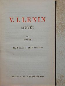 V. I. Lenin - V. I. Lenin művei 28. [antikvár]