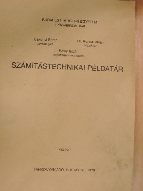 Bakonyi Péter - Számítástechnikai példatár [antikvár]