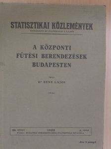 Dr. Bene Lajos - A központi fűtési berendezések Budapesten [antikvár]