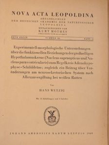Hans Wetzig - Nova Acta Leopoldina 34/186. [antikvár]