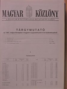 Magyar Közlöny 1997. május 8-30. (nem teljes évfolyam) [antikvár]
