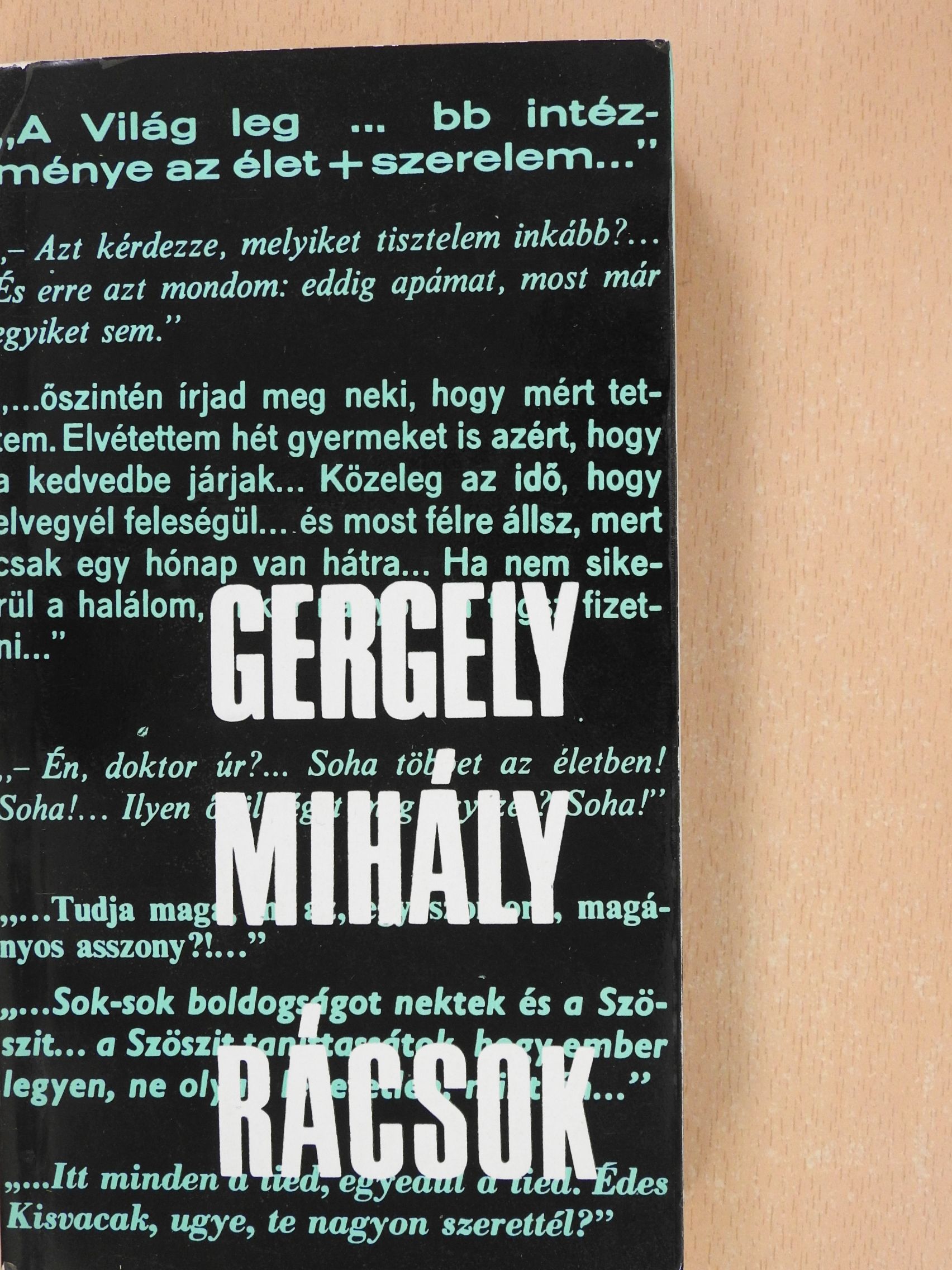 Gergely Mihály - Rácsok (dedikált példány) [antikvár]