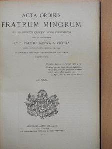 Acta Ordinis Fratrum Minorum Ianuarii-Decembris 1912 [antikvár]