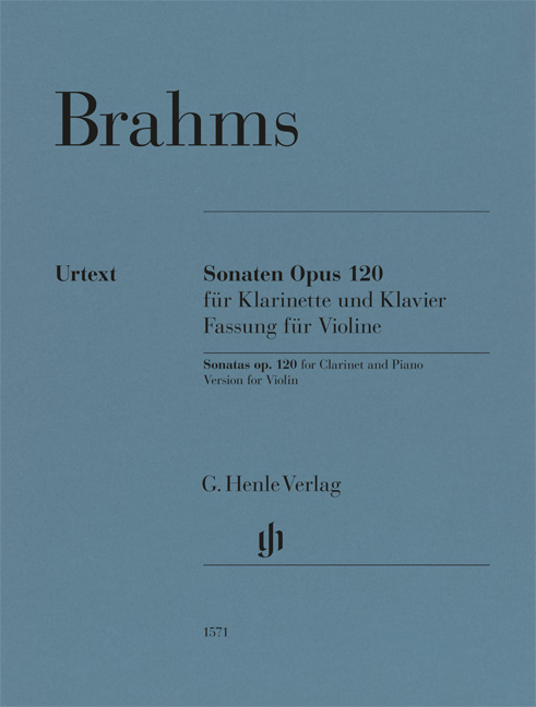 BRAHMS... - SONATEN OP.12 FÜR KLARINETTE UND KLAVIER. FASSUNG FÜR VIOLINE