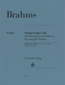 BRAHMS... - SONATEN OP.12 FÜR KLARINETTE UND KLAVIER. FASSUNG FÜR VIOLINE