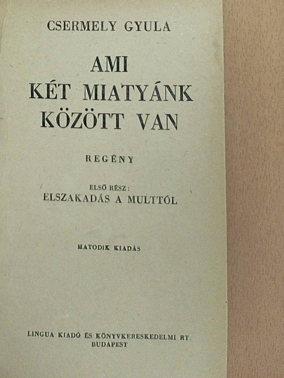 Csermely Gyula - Ami két miatyánk között van I-II. [antikvár]