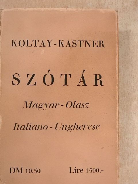 Magyar-olasz szótár/olasz-magyar szótár [antikvár]