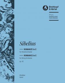 SIBELIUS - ROMANZE IN C OP.42 FÜR STREICHORCHESTER, PARTITUR