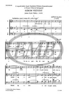 SZŐNYI ERZSÉBET - HÁROM VÁLTOZAT - JUHÁSZ GYULA TÁJKÉP C. VERSÉRE - VEGYESKARRA