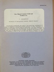 P. Stefanovits - Clay Mineral Content of Soils and Fertilizer Use [antikvár]