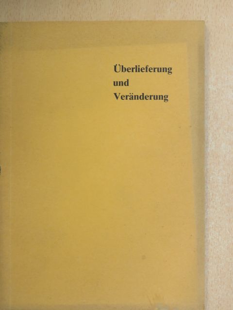 Erwin Stein - Überlieferung und Veränderung [antikvár]