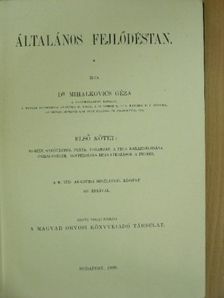 Dr. Mihalkovics Géza - Általános fejlődéstan I. [antikvár]