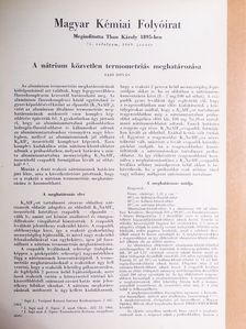 Flóra Teréz - Magyar Kémiai Folyóirat 1969. január-december [antikvár]