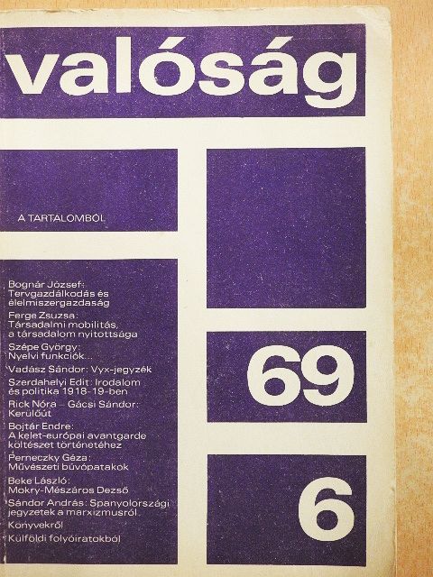 A. Joseph - Valóság 1969. június [antikvár]