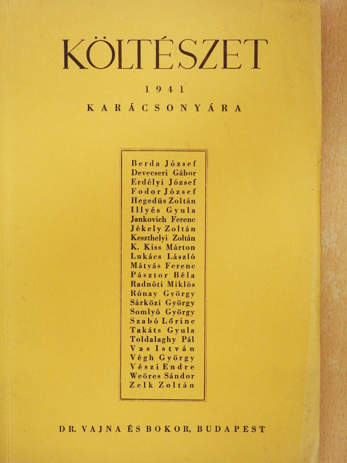 Berda József - Költészet 1941 karácsonyára [antikvár]