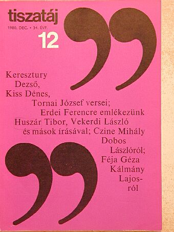 Ablonczy László - Tiszatáj 1980. december [antikvár]