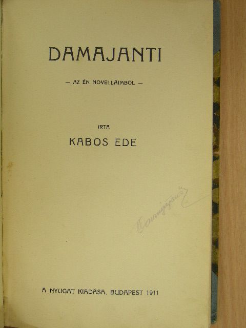 Kabos Ede - Damajanti [antikvár]