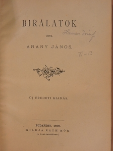 Arany János - Birálatok/Bolond Istók/Buda halála [antikvár]